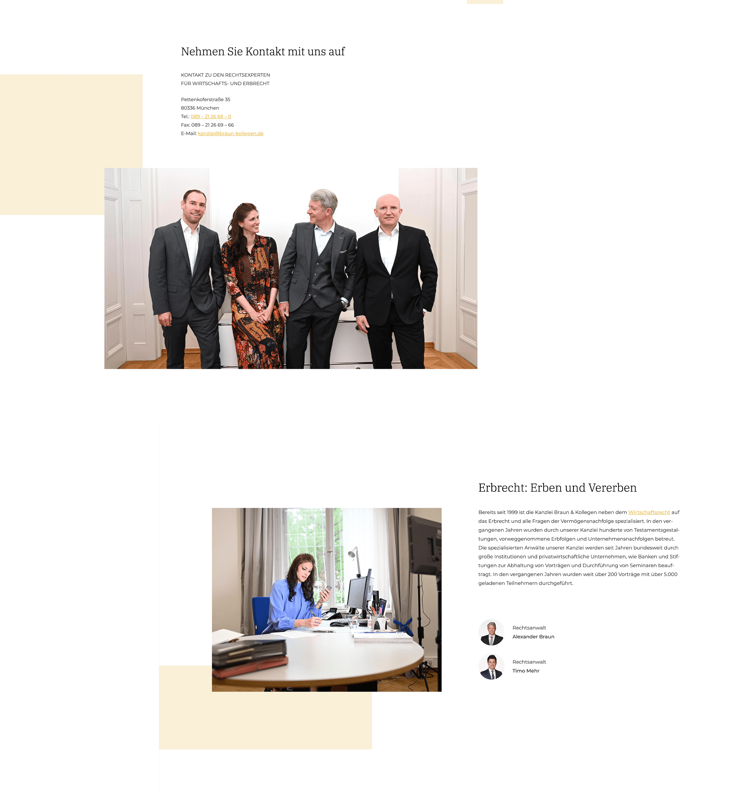 Law firm Braun & Colleagues // close2 new media GmbH