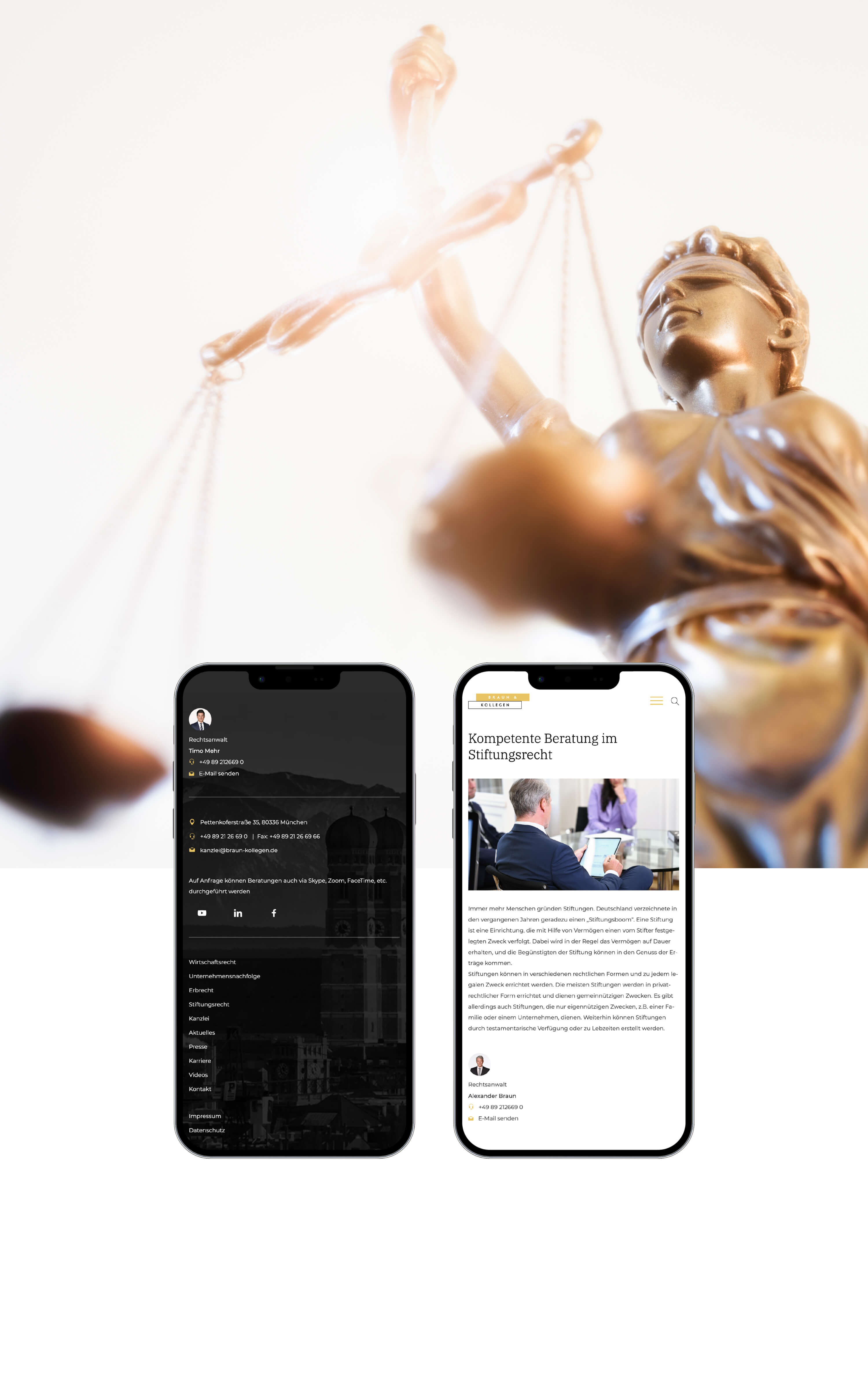 Law firm Braun & Colleagues // close2 new media GmbH